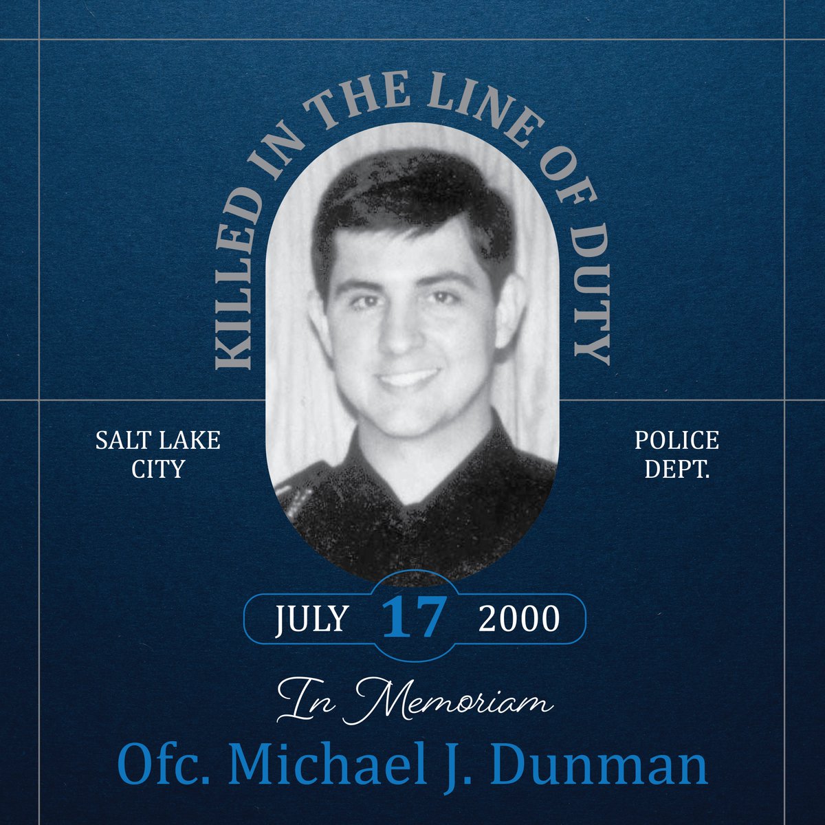 slcpd's tweet image. While on bicycle patrol, Officer Michael J. Dunman was struck and killed by a fast-moving car from behind. Joining our department in 1995, Officer Dunman served as a patrol officer and undercover investigator. 25 years later we remember his sacrifice and service.
#SLC…