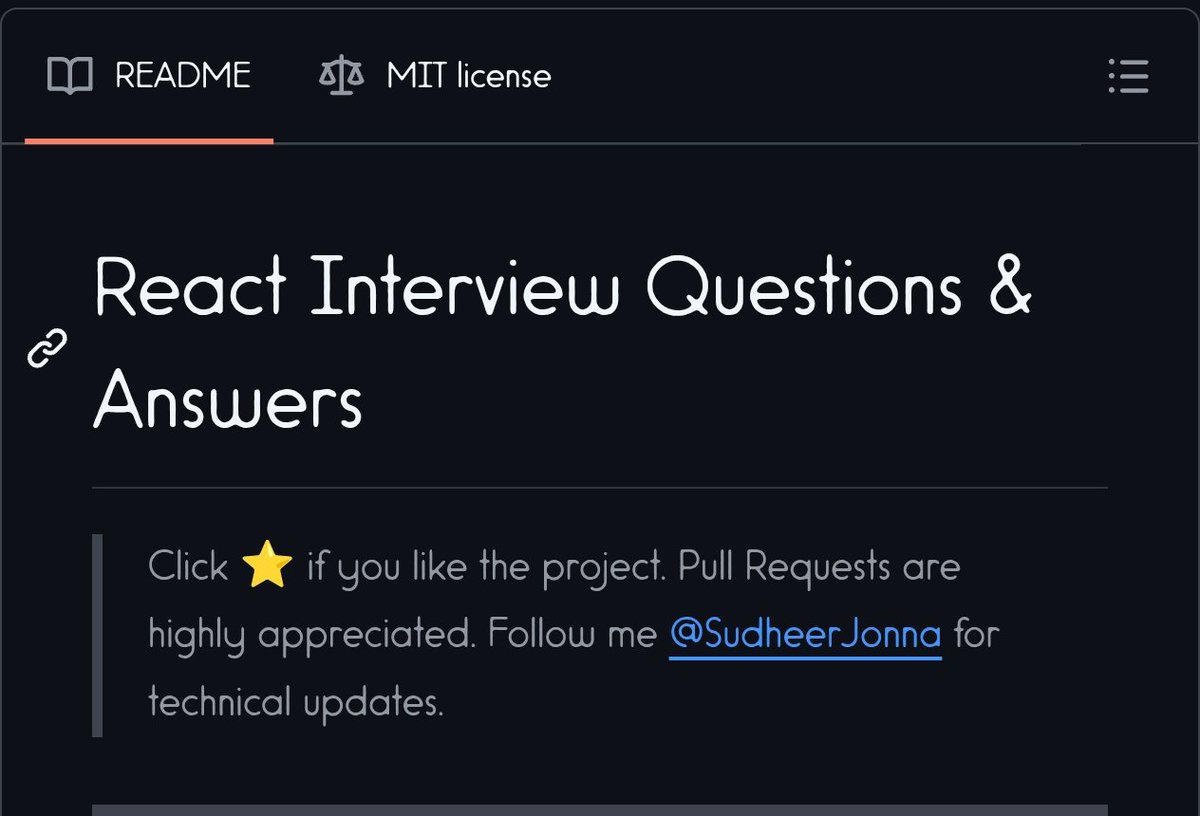 GithubProjects's tweet photo. List of top 500 ReactJS Interview Questions &amp; Answers. https://t.co/9IMq1mjXNZ