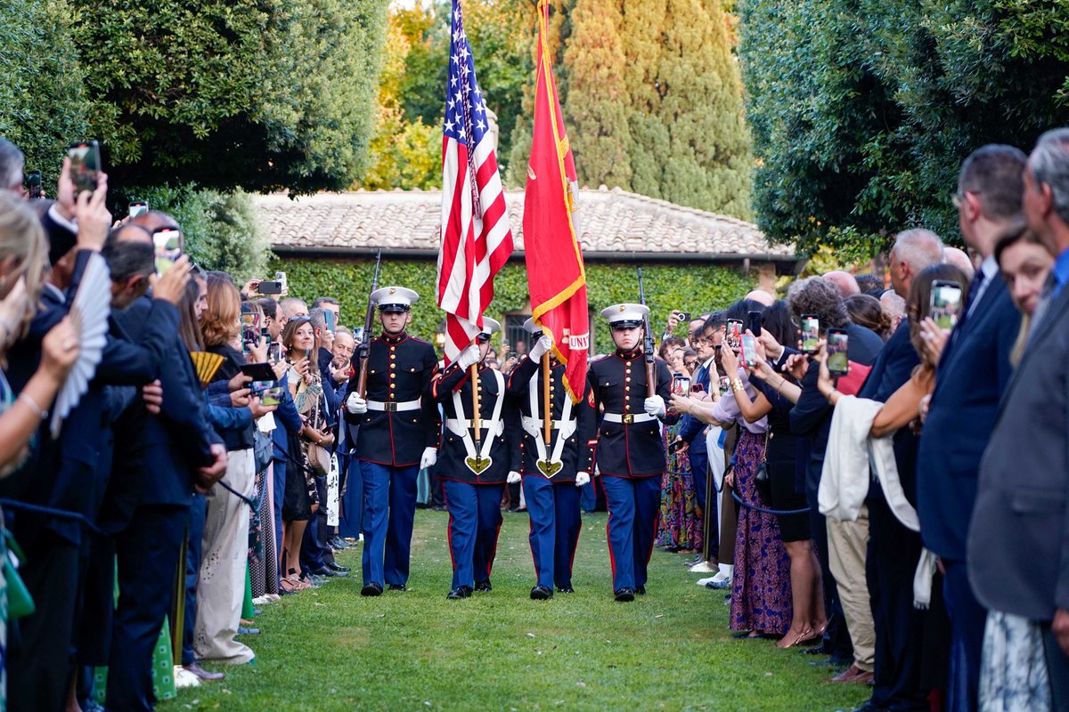USAmbItaly's tweet image. There’s only one country where I would serve as Ambassador — and that country is Italy.
It was my honor to celebrate America’s #IndependenceDay in Rome — the city that welcomed my family with open arms. Proud to welcome PM Meloni and other Italian leaders as we marked 249 years…