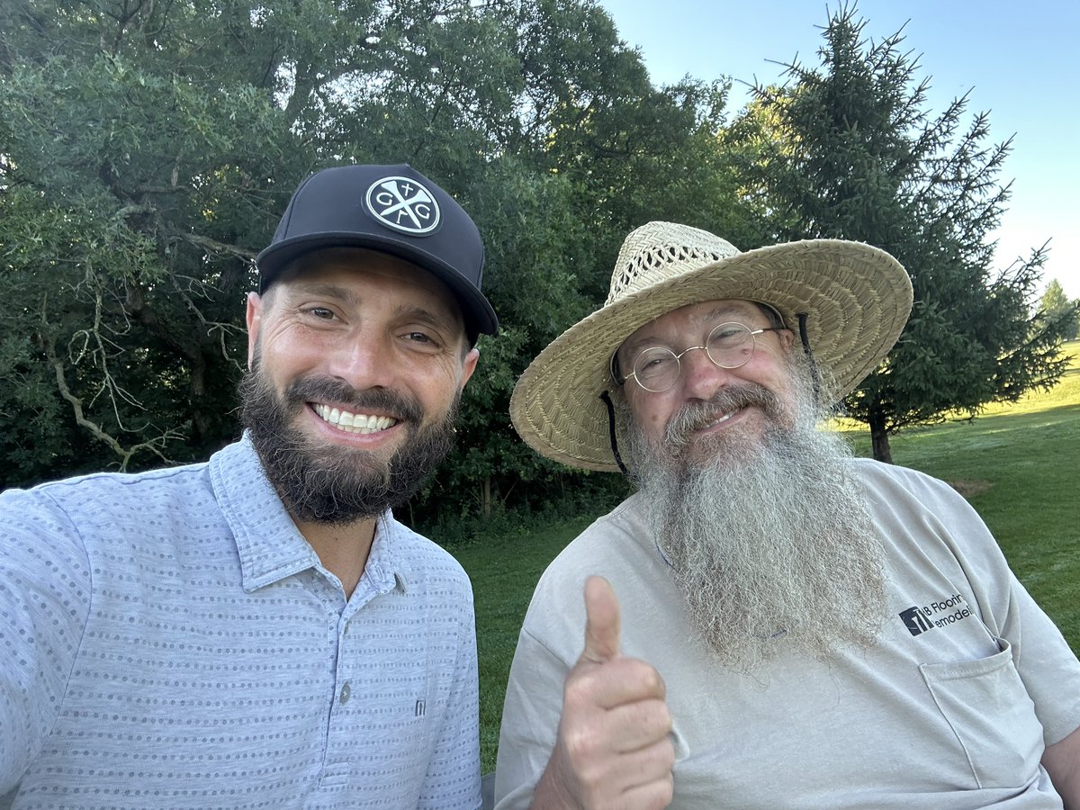 zheinold1014's tweet photo. Hole in 1 this morning! Pine Lakes #5 - 8 iron from 150. I was playing by myself and had to call over my guy James so I had a witness! 1st Hole in 1 was 2005 and 2nd one was 2025. Both exactly 150 out!! https://t.co/Bg82kYPOY6
