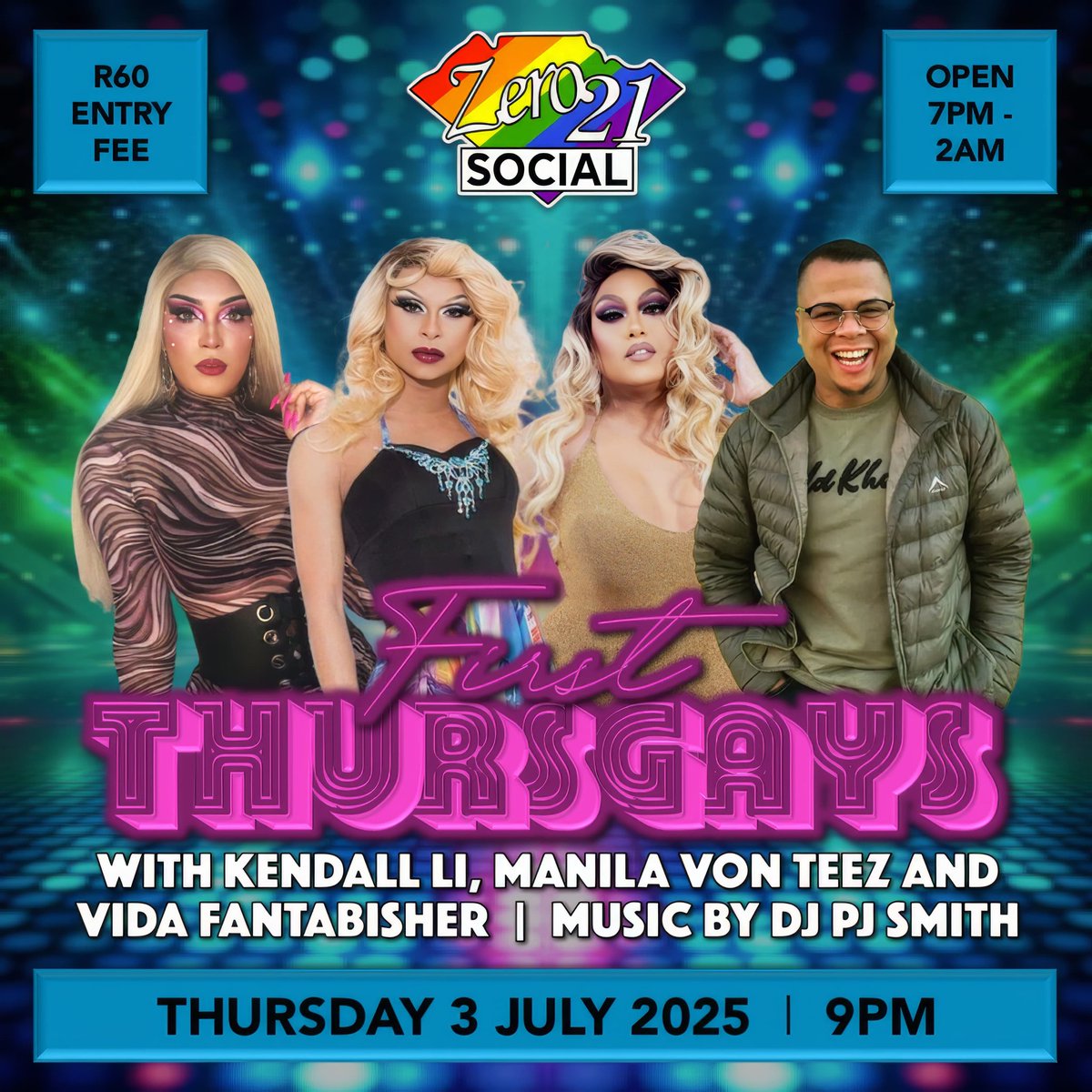 #FirstThursday tonight <a href="/Zer021Social/">Zer021 Social</a> with Kendall, <a href="/ManilaVonTeez/">Manila von Teez</a>, <a href="/AlexTabisher/">Al Kahallic</a> and me 😁 

Pull through! 💃🏽