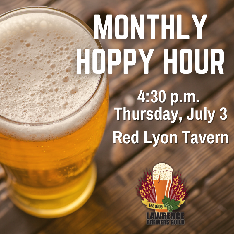 Hope to see you TODAY for our monthly Hoppy Hour at Red Lyon Tavern! #lfk #lawrenceks #homebrew #craftbeer #kcbeer