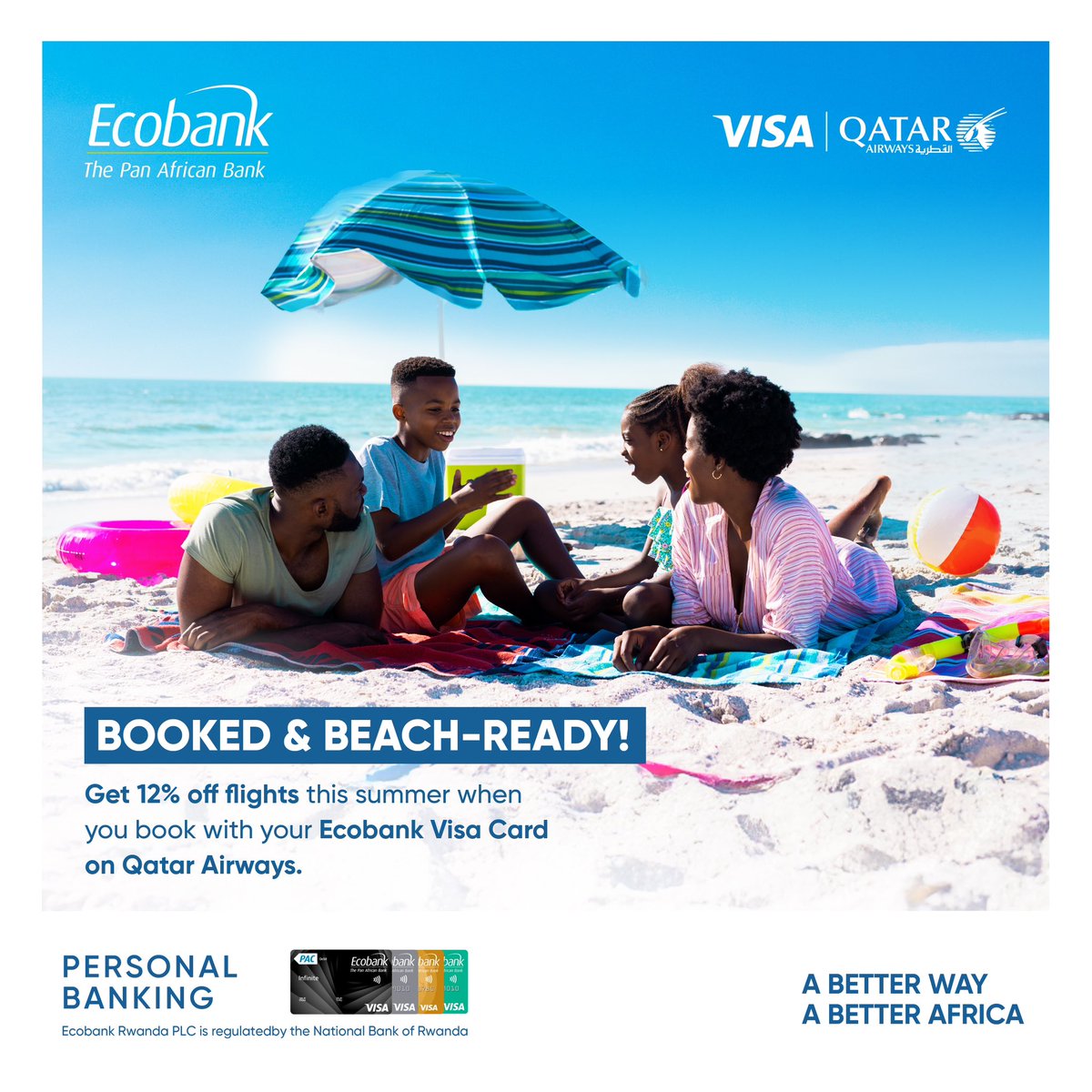 🌟 The Adventure You’ve Been Waiting For Starts Now! 🌟
Pack your bags and get ready to fly smarter with up to 12% OFF on Qatar Airways flights! 🎉
All you need is your Ecobank Visa Card to unlock this incredible deal!

⚡️ Use code: VISA at checkout and save BIG!

Don’t miss out