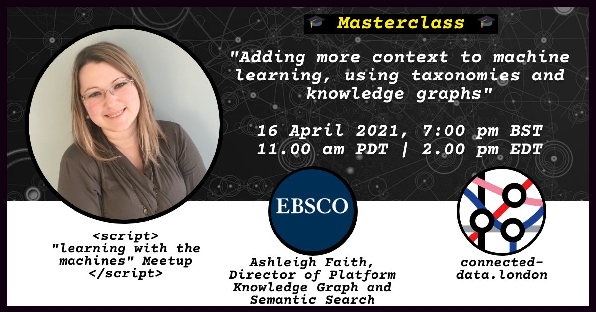 Connected_Data's tweet image. Adding More Context to Machine Learning, Using Taxonomies and Knowledge Graphs
Machine learning is only as good as the data in which it is trained on, or the assets it is used to enrich. For categorical and named entities, we tend to use many of the same open resources for our…