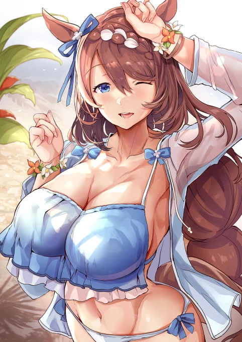 Nice to meet you! I'm the trainer who draws Super Creek illustrations! Please indulge in her motherly love! Thank you! #umamusume #supercreek