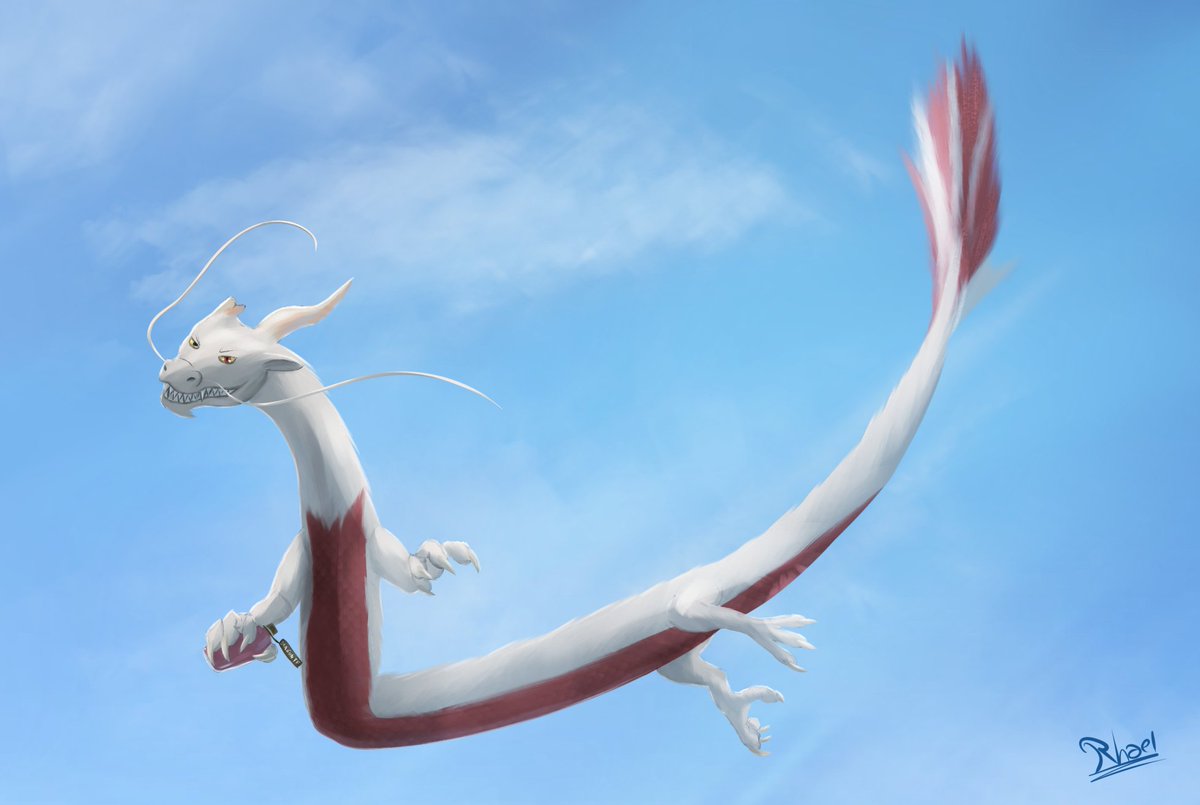 rhaeloth's tweet image. An eastern dragon is always lawful good, right?...
Wait, what&apos;s that smile and that &quot;Dragon transformation&quot; potion you hold while looking at me?