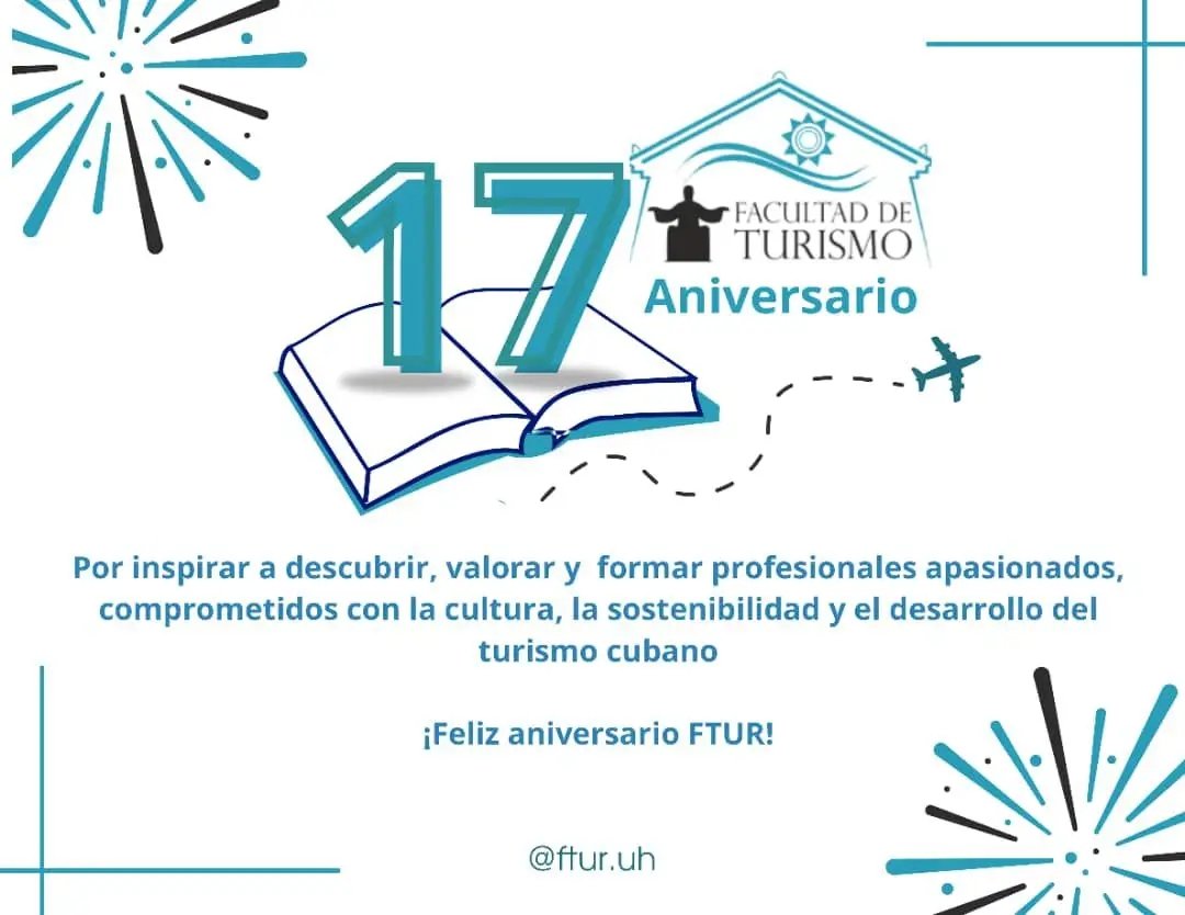 👏 Muchas felicidades a estudiantes, profesores, trabajadores y egresados de la Facultad de Turismo de la Universidad de La Habana en este nuevo aniversario. Cada día más comprometidos con el desarrollo del #TurismoCubano.