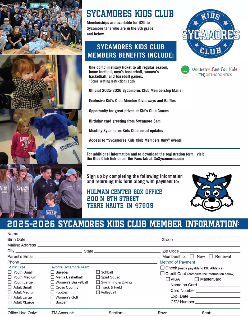 Sign-ups are live now for the Sycamore Kids Club for the upcoming 2025-26 year!

tinyurl.com/564thub5

#MarchOn