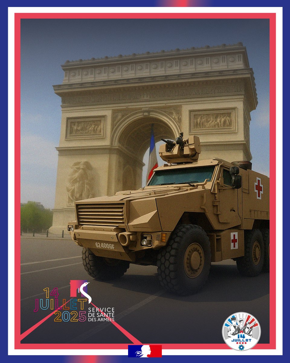 🚑#14 juillet 2025 : 5 raisons de découvrir le Griffon SAN aux Invalides 
✅Capacité doublée
✅Poste médical embarqué
✅Au➕près du combat
✅Espace optimisé
✅Blindé haute intensité
📍A voir de près lors de l'#ORP14Juillet
Article complet👉bit.ly/3TkgfJx
#RMED #SCORPION