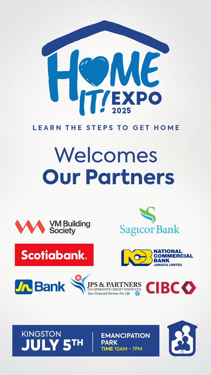 🏡 Home It Expo 2025 is your next step toward homeownership. Join us and our partners for expert help and real answers.
📍See you Saturday, July 5, 2025 at Emancipation Park.

More at nht.gov.jm

#NHTJamaica #GetHomeWithNHT #HomeownershipMadeMorePossible