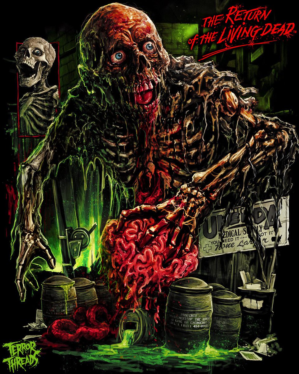 On this day, July 3rd, 1984…
A shipment was misplaced. A canister cracked. And the dead began to stir.
⁣
The events of Return of the Living Dead kicked off on this very date — and horror was never the same.
⁣
From melting corpses to “Send more paramedics,” it’s a chaotic