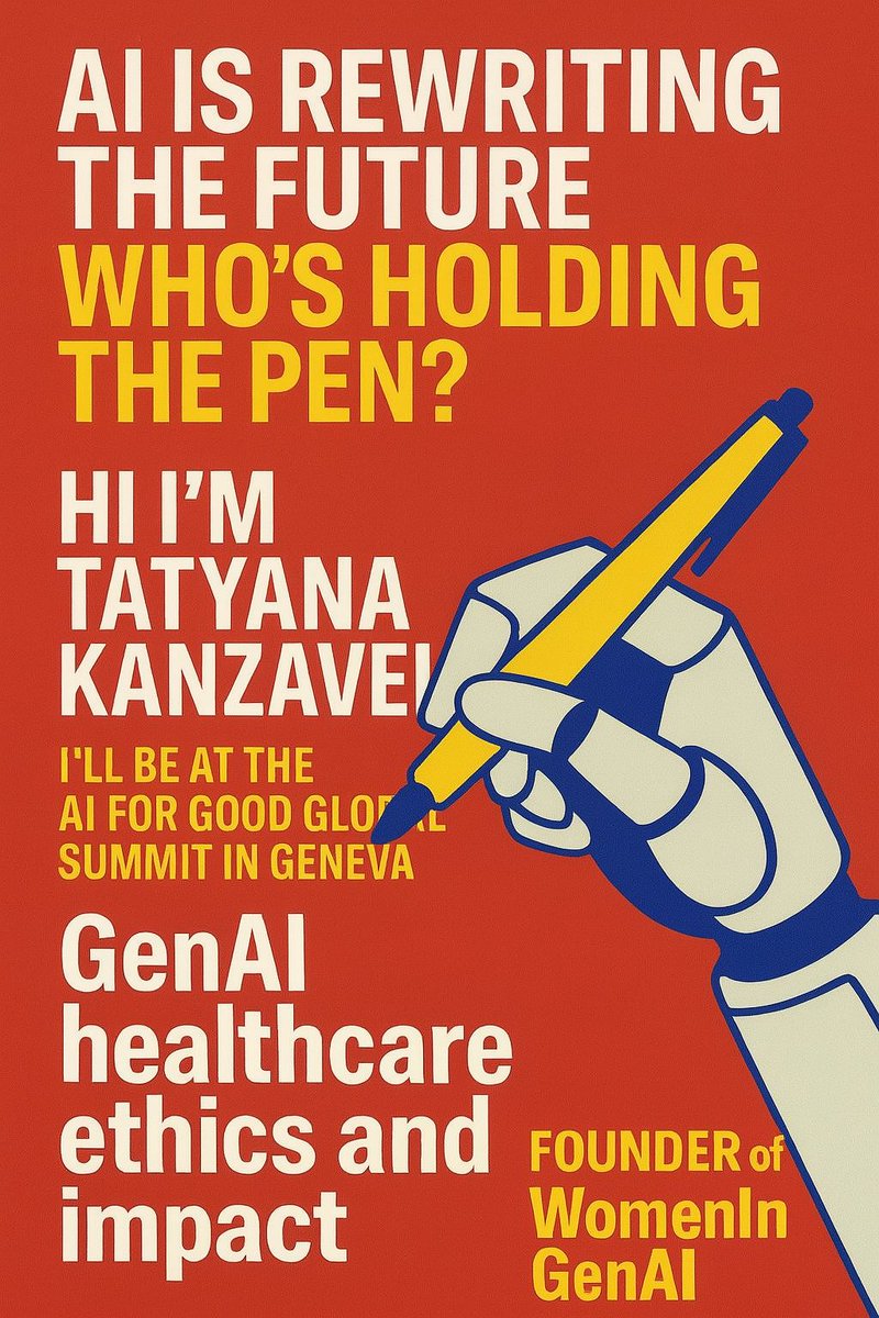🚨 AI is rewriting the future — who’s holding the pen?

Next week, I’ll be at the AI for Good Global Summit in Geneva, where leaders are debating the future of GenAI, healthcare and beyond , ethics, and impact.

I’m not just attending — I’m building the future we’re debating.
As