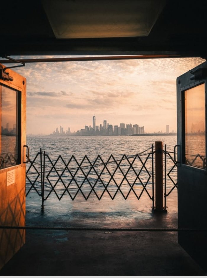 Through the gates of golden hour ⛅🗽
As the ferry glides toward Manhattan, the city welcomes you in hues only sunset can paint.

📍 Location: New York City, USA
📸 Credit: @lukelucis_ via <a href="/colorpro/">Jan Florian Maas</a>

#GoldenHourGlow #NYCSkyline #FerryViews #SunsetSailing #CityscapeDreams