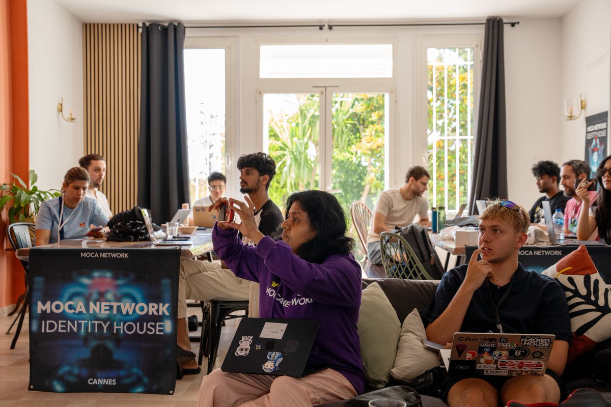 HackQuest (@hackquest_) on Twitter photo HackQuest x <a href="/Moca_Network/">Mocaverse💼🪐</a> Identity House wrapped up 🍻
🗺️ 161 devs from 11 countries applied
🏡 23 builders + 10 mentors on-site
🛠️ 5 days of building
💼 10 projects showcased on Demo Day
Identity is being built — just before ETHCC hits Cannes 😎 HackQuest x <a href="/Moca_Network/">Mocaverse💼🪐</a> Identity House wrapped up 🍻
🗺️ 161 devs from 11 countries applied
🏡 23 builders + 10 mentors on-site
🛠️ 5 days of building
💼 10 projects showcased on Demo Day
Identity is being built — just before ETHCC hits Cannes 😎