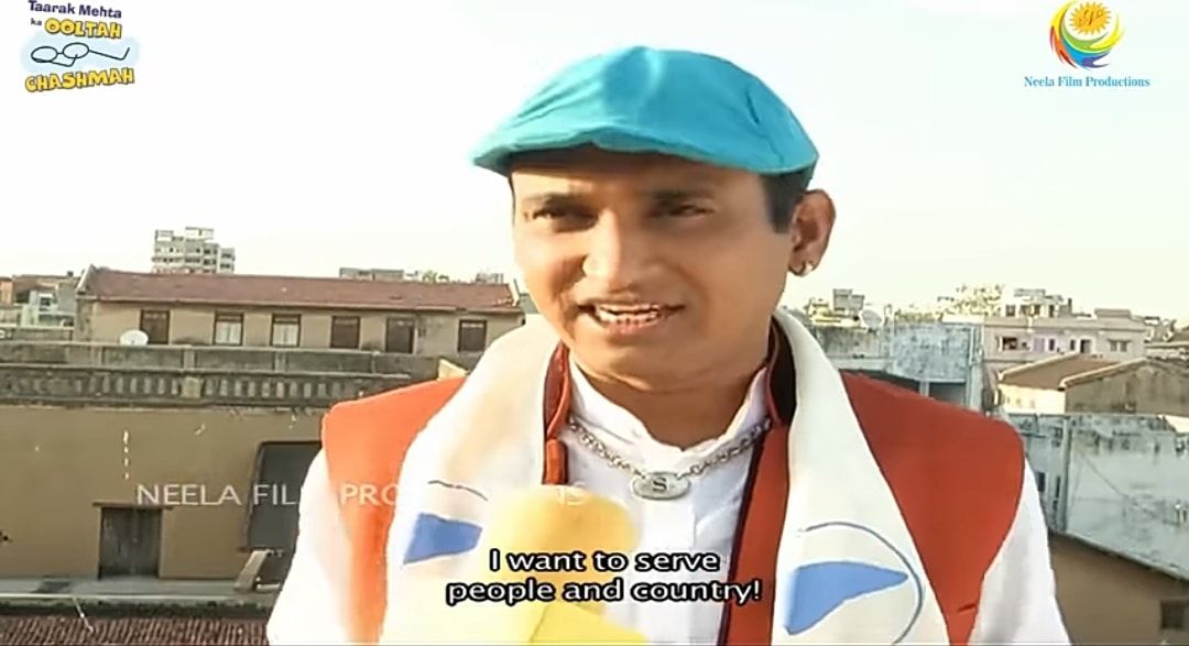 mwinNepal's tweet image. Was watching  old TMKOC episode and suddenly thought — was Sunder Lal a candidate from Rastriya Swatantra Party?  They got some similar features apart from that blue cap!🧢