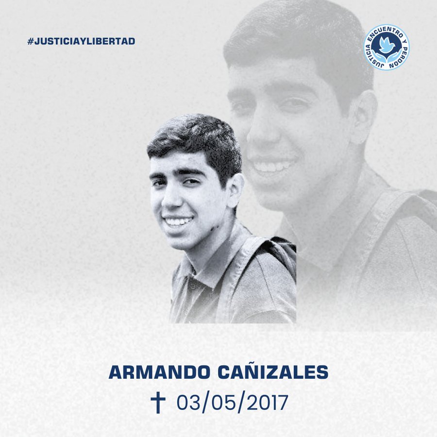 La muerte de Armando Cañizales nos privó de verlo crecer como músico y médico. Fue asesinado mientras ejercía su legítimo derecho a la manifestación en Caracas el 3 de mayo de 2017. ¡Justicia para Armando!   #JusticiaYLibertad