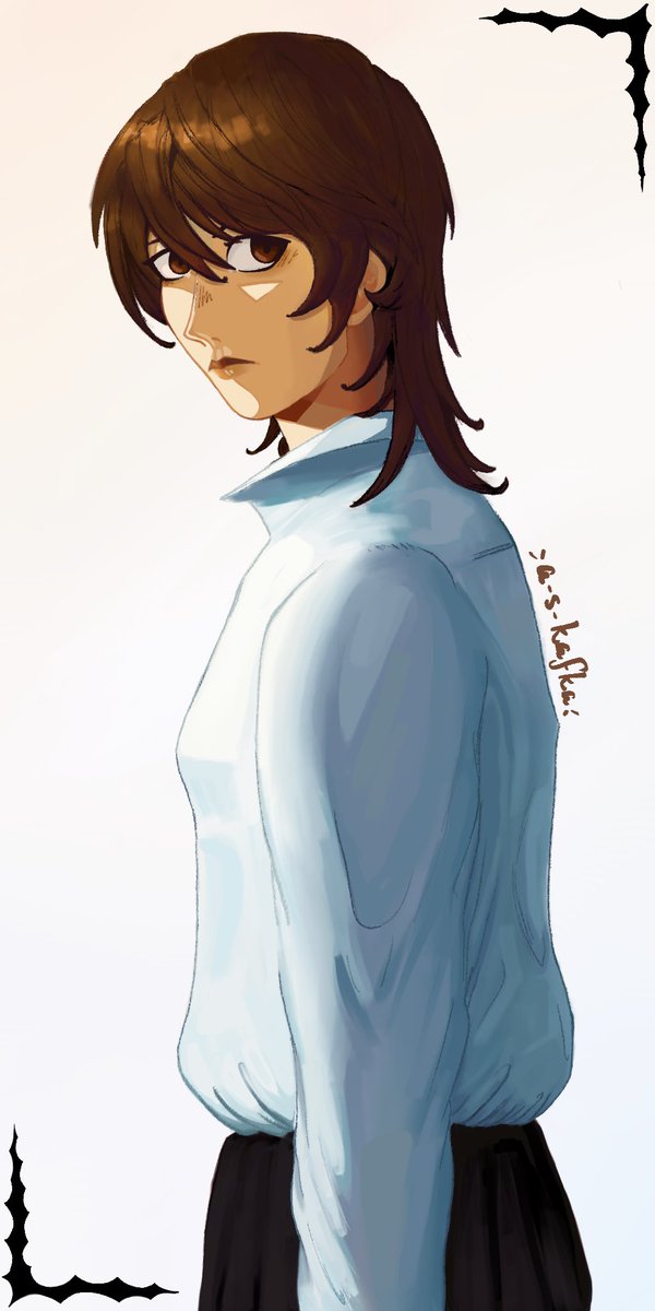 a_s_kafka's tweet photo. For my first post, please enjoy some Transfem Light Yagami (also my attempt at rendering). https://t.co/u8hwGXc8eY