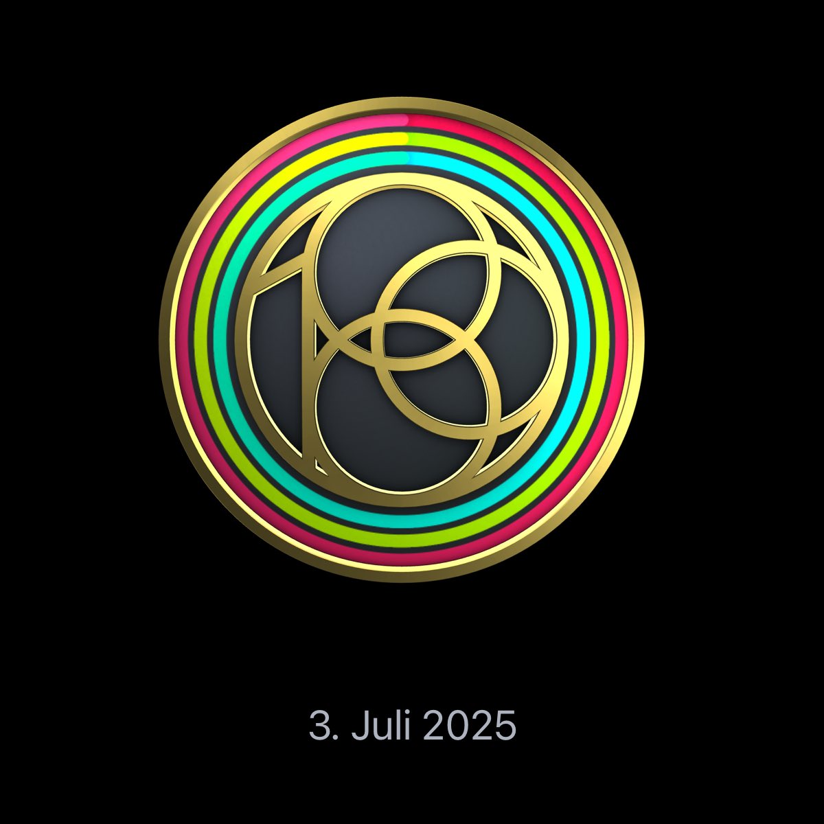 Ich habe gerade alle meine Ringe zum 1.000. Mal geschlossen!