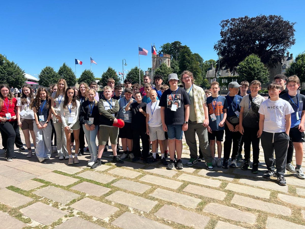 First stop to kick off our Normandy trip at St. Mere Eglise! #CHSNormandy25