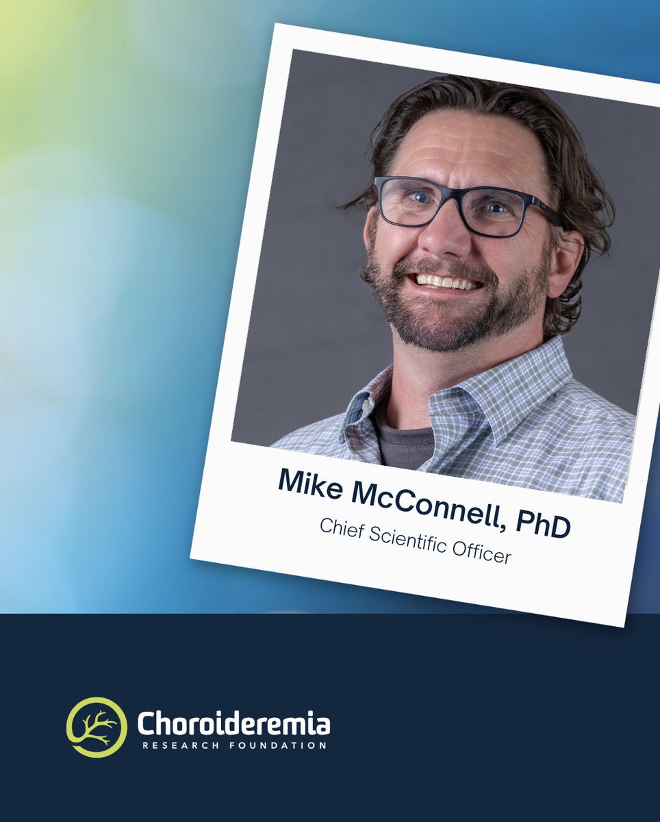 Welcome Mike McConnell, PhD, CRF’s new Chief Scientific Officer! Mike is a neuroscientist with expertise in stem cells, genomics &amp; rare disease. He’ll help accelerate CHM research &amp; keep our community informed.

#chiefscientificofficer #curechm