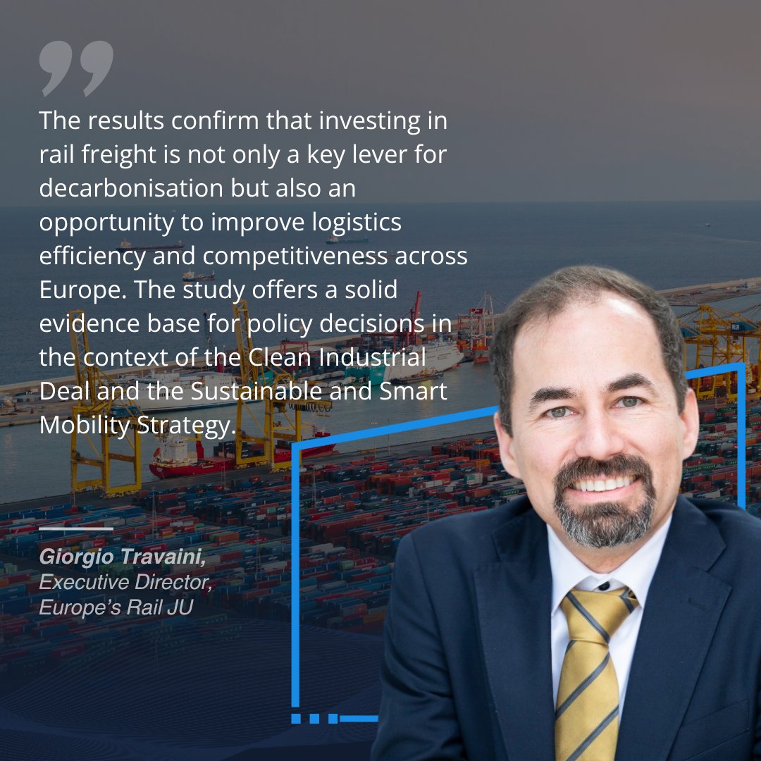 CER_railways's tweet image. Rail freight supports decarbonisation while offering long-term socio-economic returns ⬇️
The new #NetZero Logistics study highlights rail freight’s vital role in building a competitive and climate-neutral transport system across Europe.
Read it here📘cer.be/cer-reports/ne…