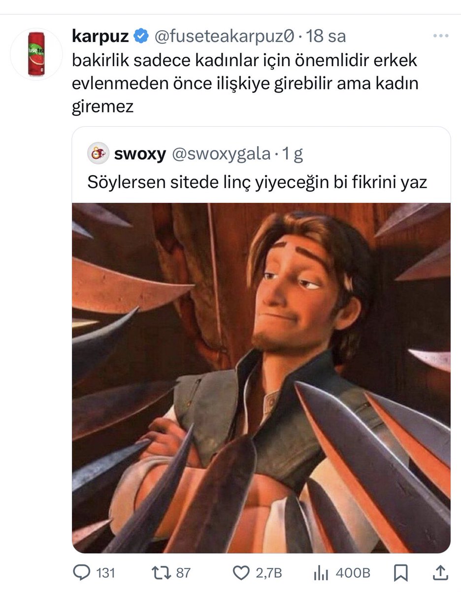 Kadın giremezse erkek kimle girecek yarramın kafası şunları bi yerde kıstırıp zehirleyin aq ya