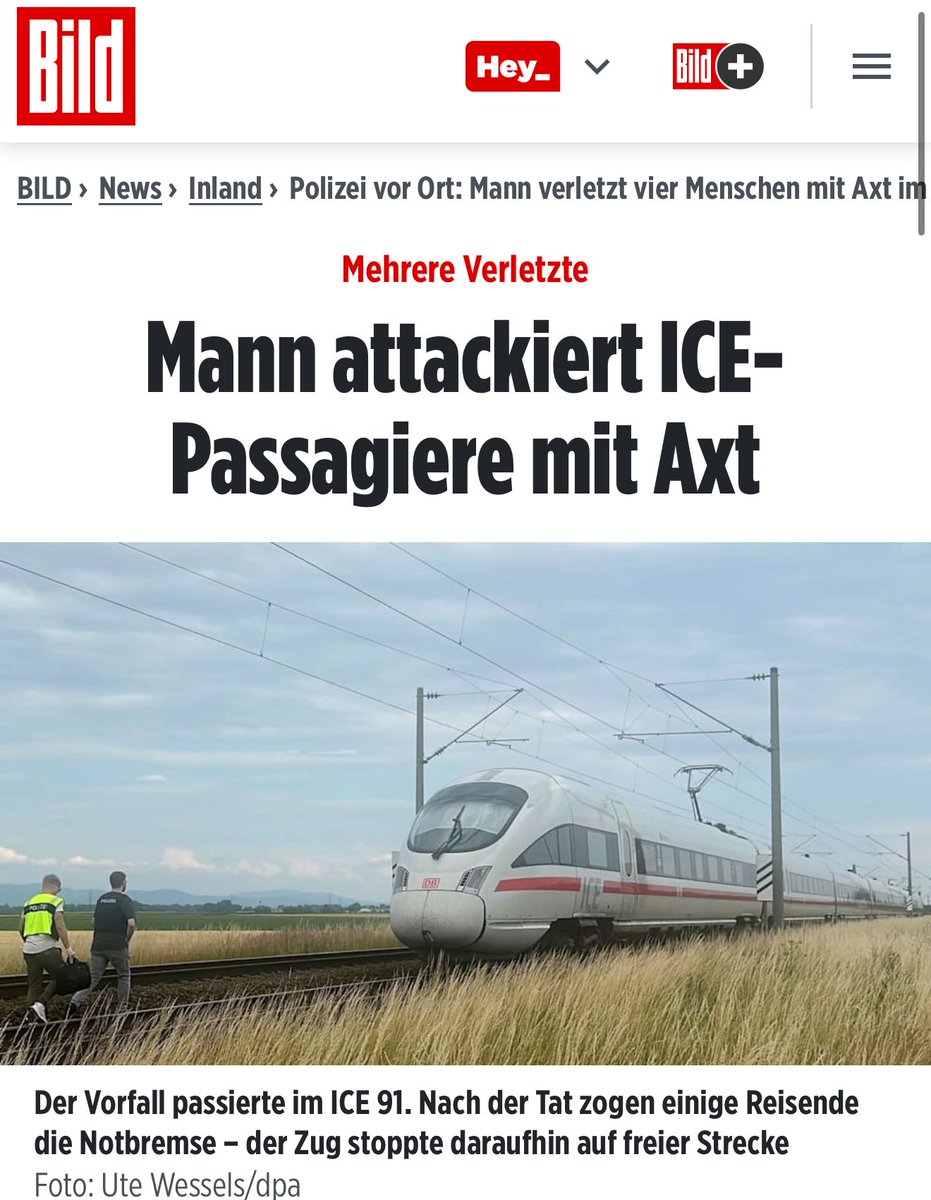 Während #Grüne und #Linke in Panik geraten, weil auf dem Bundestag keine #Regenbogenflagge mehr weht, geht das abschlachten mit Äxten und Messern in #Deutschland munter weiter…#syrer #ice #straßkirchen