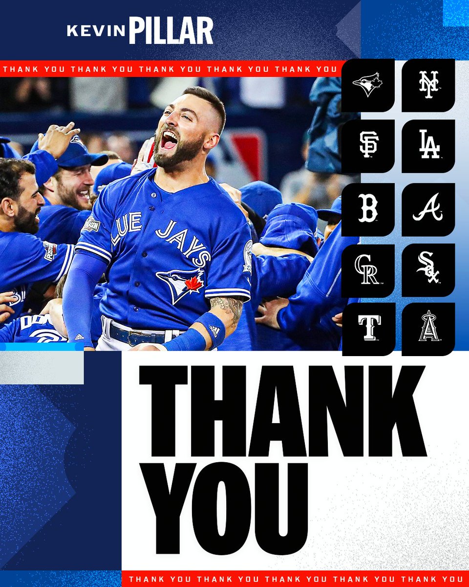 MLB's tweet photo. Congratulations to 13-year MLB veteran Kevin Pillar on your retirement. https://t.co/zIrrg57ZRy