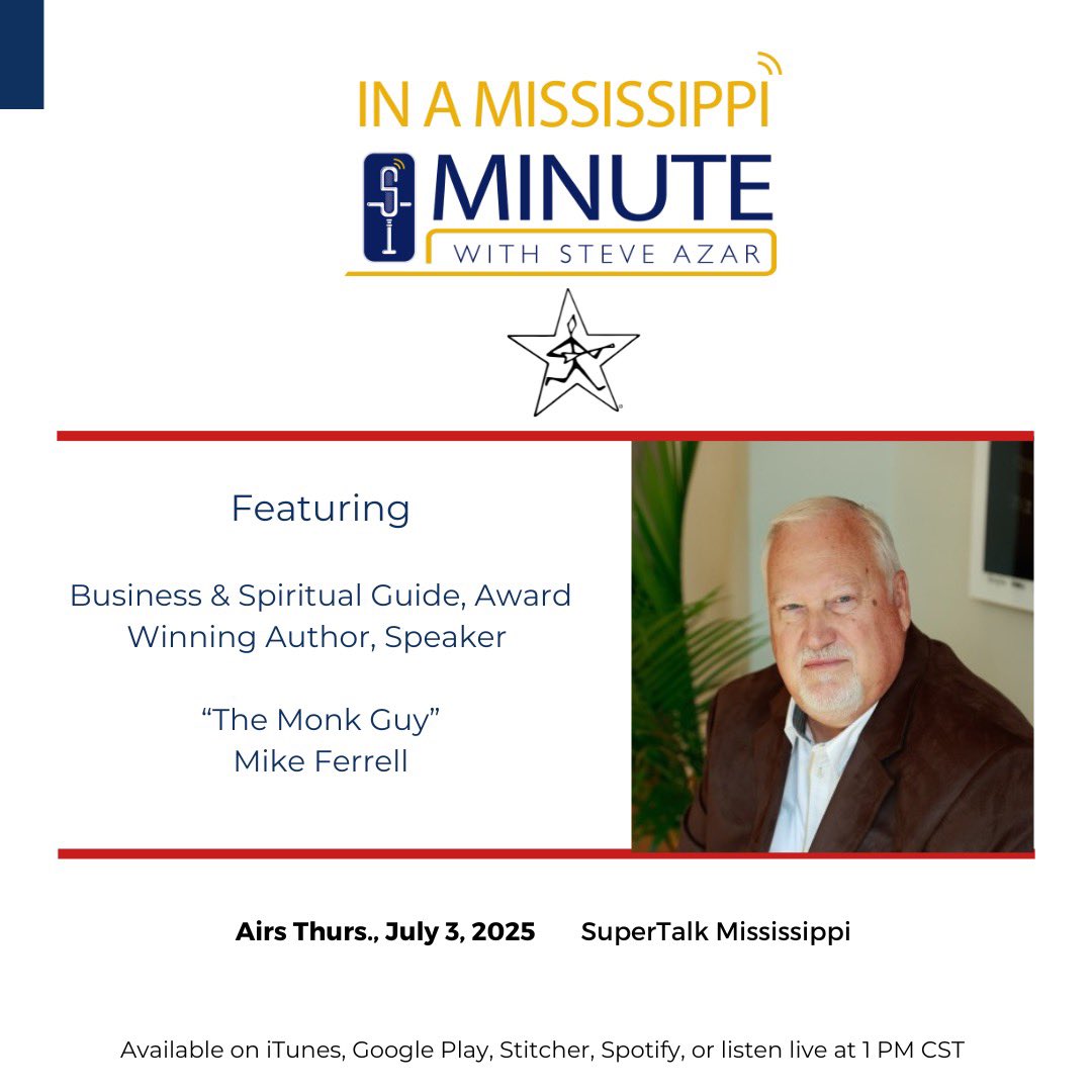 Steve Azar (@steveazar) on Twitter photo Mike Ferrell aka "The Monk Guy," @mikeferrell_monkguy is back today on In A MS Minute!! Tune in on <a href="/supertalk/">SuperTalk Mississippi</a> radio & check out our podcast everywhere.
#superiorcatfish @visitms @guarantybank @prrofficial #dancingrabbitgolfclub @sherinsauce <a href="/IDHTBMTM/">I Don’t Have To Be Me ‘Til Monday</a> Mike Ferrell aka "The Monk Guy," @mikeferrell_monkguy is back today on In A MS Minute!! Tune in on <a href="/supertalk/">SuperTalk Mississippi</a> radio & check out our podcast everywhere.
#superiorcatfish @visitms @guarantybank @prrofficial #dancingrabbitgolfclub @sherinsauce <a href="/IDHTBMTM/">I Don’t Have To Be Me ‘Til Monday</a>