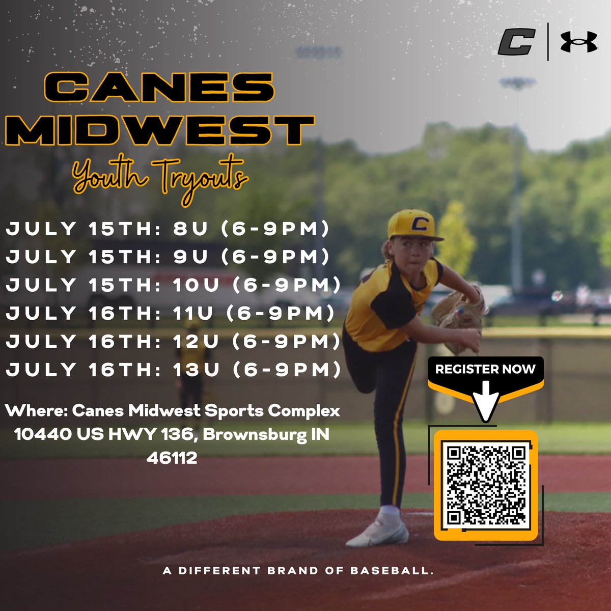 CanesMidwest's tweet image. 2025-2026 Tryout Registration is LIVE❗️

Want to be a Cane? Come see us and showcase your talents at one of our tryouts (8u-17u). Registration below 👇

🔗 shorturl.at/f4LhY

#ADifferentBrandOfBaseball