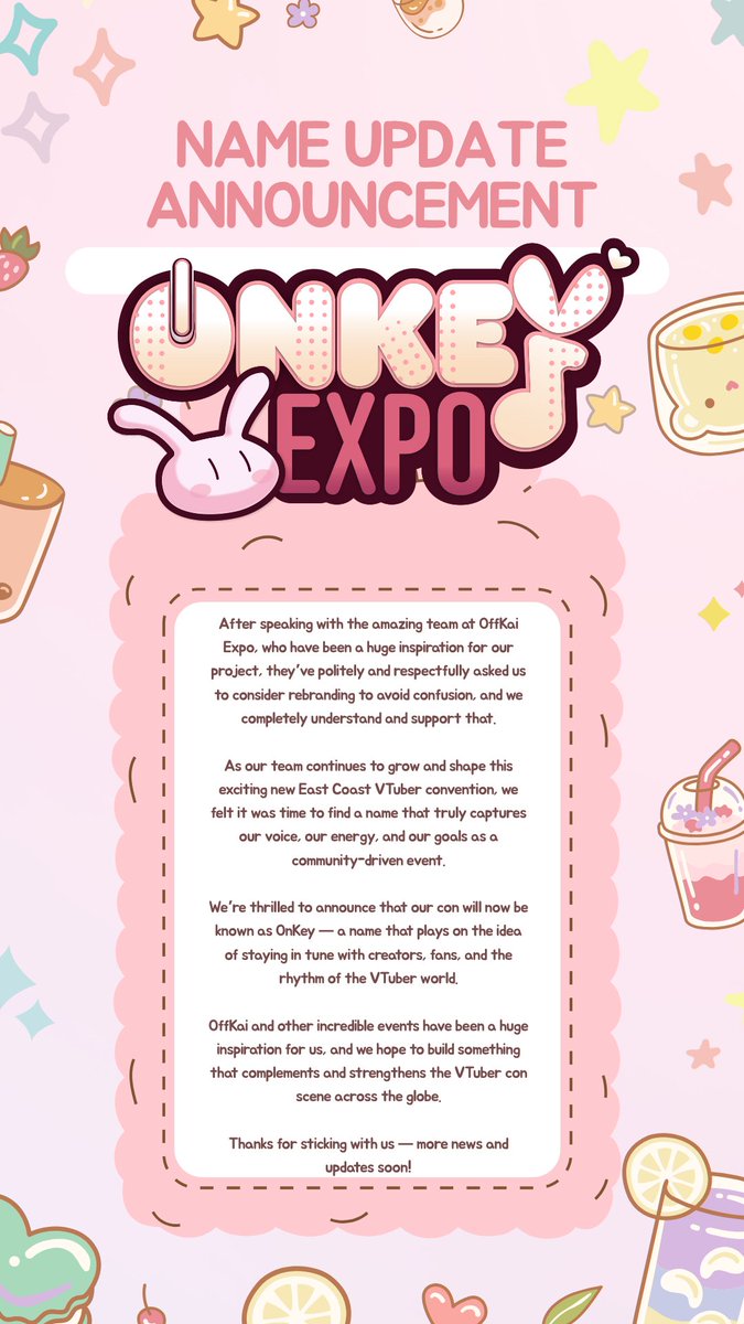 OnKeyExpo's tweet image. After speaking with the folks at OffKai we have adjusted the name to better align with our vision and goals. We want to thank OffKai for being so cordial during these discussions. More info below! Welcome to OnKey Expo!