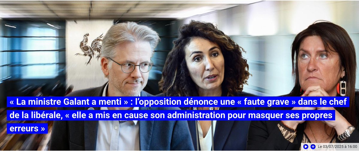christiemorreal's tweet image. MENTIR AU PARLEMENT = FAUTE GRAVE 

1️⃣ « C’est pas moi, c’est eux ! »
En commission, la ministre MR J.Galant accuse ses fonctionnaires de s’être trompés et d’avoir  “oublié” 9 Millions € pour payer les loyers des bâtiments régionaux. Etrange, comment peut-on oublier le budget…