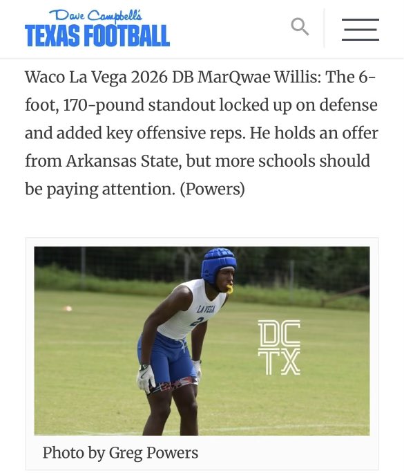 QwaeWillis1's tweet image. December Grad ✅
Associates Degree in Dec ✅
4.0 GPA ✅
Top 10% in the class ✅
1st Team All State ✅
All State #TX7on7 ✅
4️⃣.5️⃣ 40 time ✅
Leader On & Off The Field ✅
State Finalist ✅