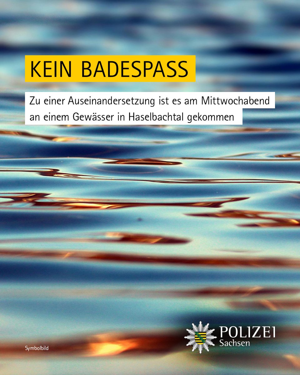 Ein 52-Jähriger fühlte sich offenbar durch mehrere Badegäste gestört. Er wählte den Notruf und gab an, von ihnen geschlagen worden zu sein. Später stellte sich heraus, dass dies nicht der Wahrheit entsprach.

Zur Meldung der Polizeidirektion #Görlitz: medienservice.sachsen.de/medien/news/10…