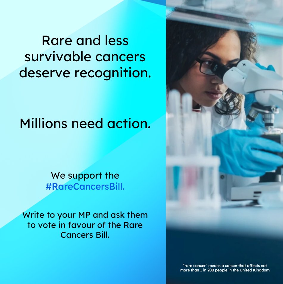 Write to your MP and support the #RareCancersBill. 
Call for:
More research Rare cancer champions in all UK nations Better incentives for orphan drugs
Let’s push for better care, faster diagnoses &amp; more hope.
#CancerAwareness #HealthEquity #cholangiocarcinoma #CCA #AMMF