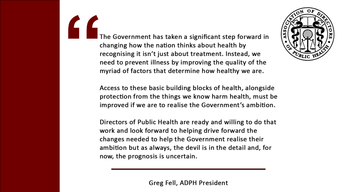 The Government has today published its 10 Year Health Plan for England.

Whether the plans deliver on the Government’s promise to halve the gap in healthy life expectancy between the richest and poorest regions remains to be seen.

👀Read our response➡️bit.ly/4nwOMlr