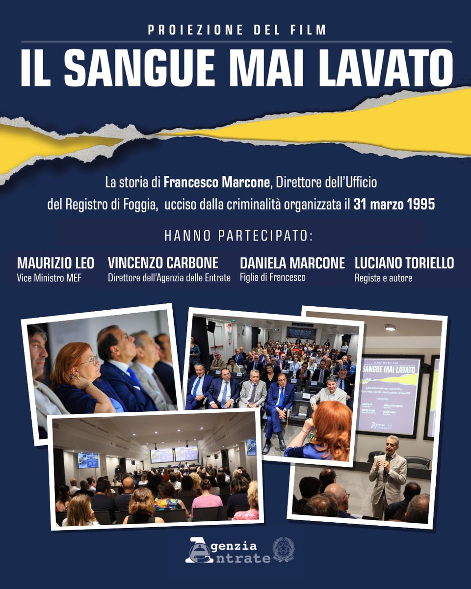 “La vicenda di Marcone interroga le nostre coscienze e ci invita a riflettere sul nostro lavoro quotidiano”. Così il direttore dell’Agenzia a margine del documentario “Il sangue mai lavato”, dedicato al nostro collega assassinato nel '95 per aver denunciato sistema corruzione.