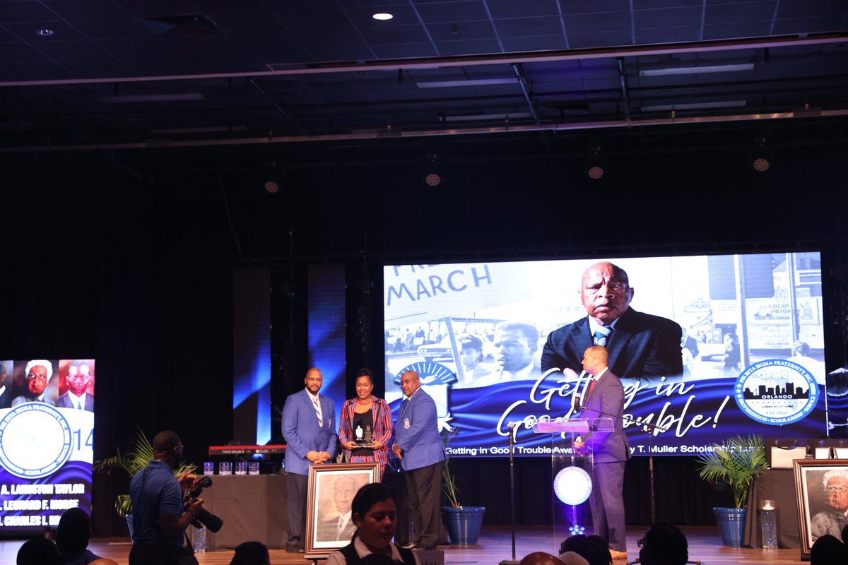 NinthCircuitSAO's tweet photo. State Attorney Worrell was honored with the “Getting in Good Trouble” Award by the Phi Beta Sigma Fraternity, Inc. A tribute to her bold leadership and commitment to justice, even when it means challenging the status quo. https://t.co/wzIRDIa2CB