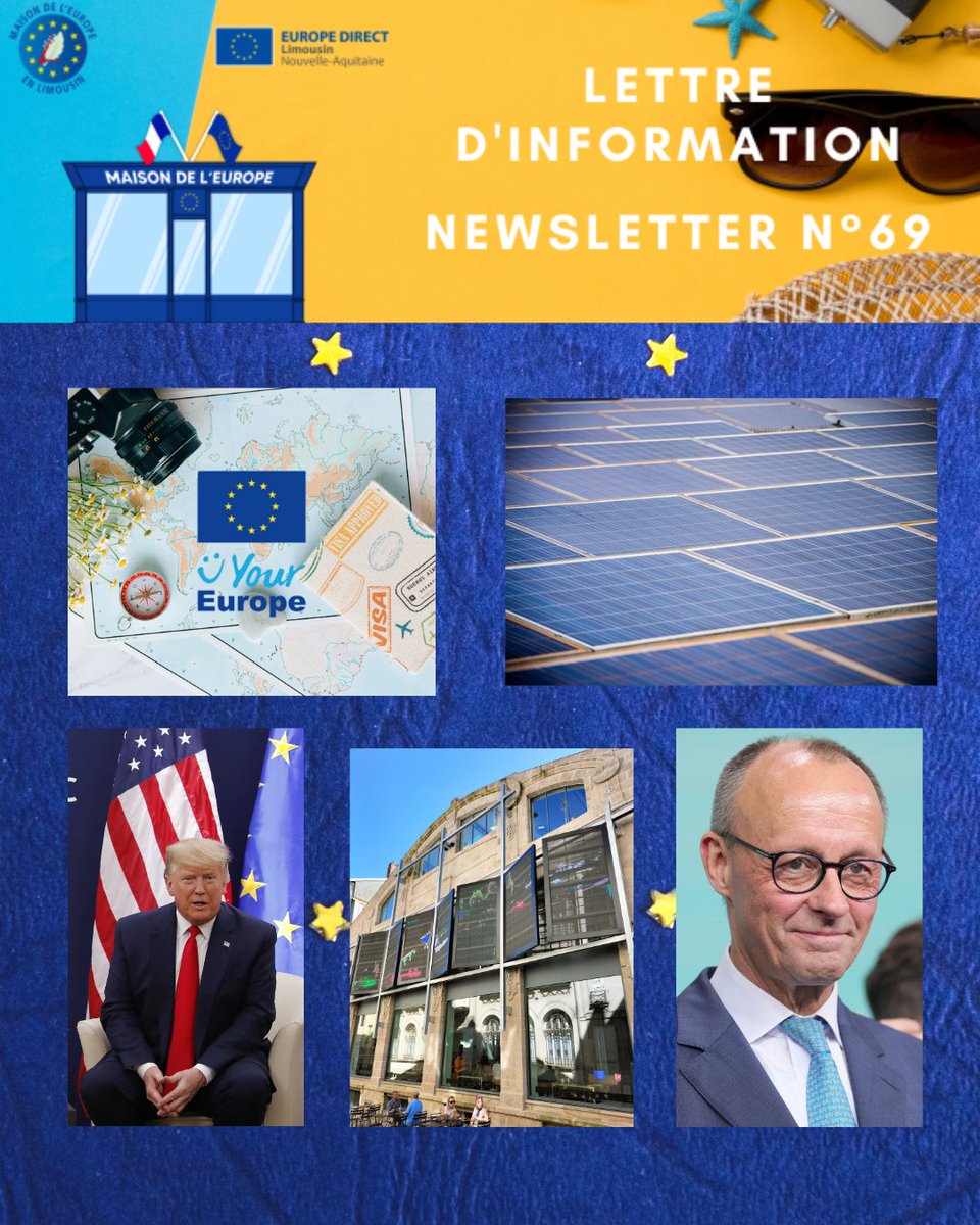 🇪🇺🆕A lire la dernière lettre d'information/Newsletter de la Maison de l'Europe - EUROPE DIRECT Limousin N°69 !

🗞️c'est par ici 👇
mailchi.mp/5690a2f9d6e9/l…