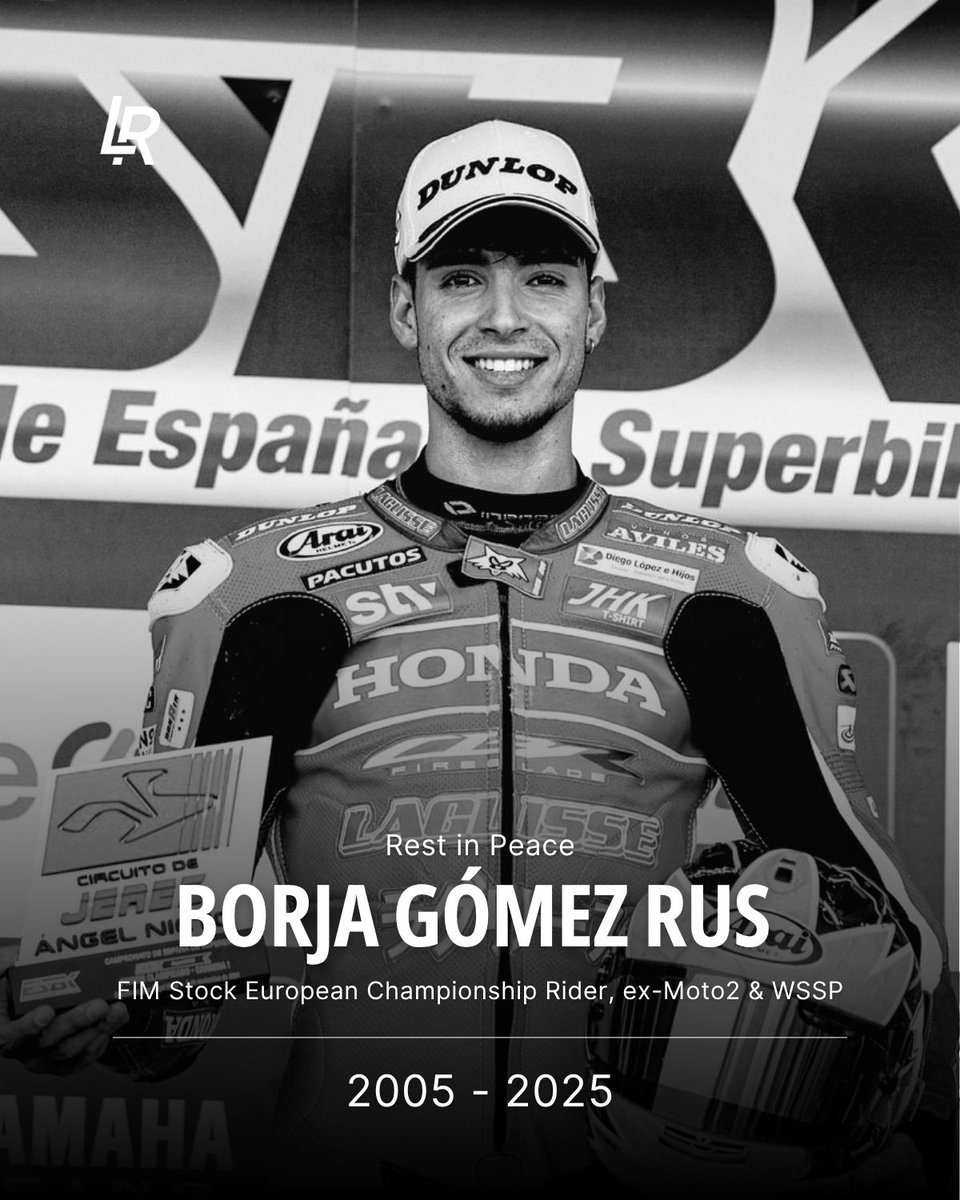 Kabar duka datang dari dunia motorsport roda dua.

Eks rider Moto2 dan WSSP, Borja Gomez, meninggal dunia pada usia 20 tahun, akibat mengalami crash pada sesi practice Stock European Championship pada lanjutan JuniorGP yang berlangsung di Magny-Cours.

Rest in Peace 🥀