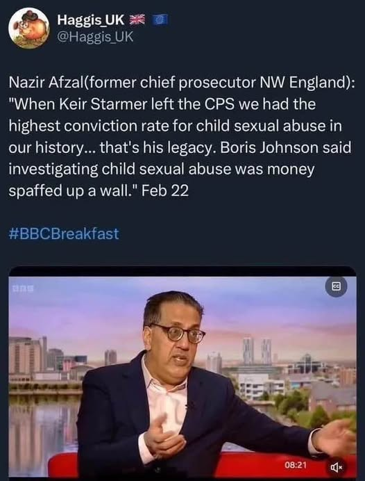 When the desperate try and attack Starmer over 'grooming gangs' ...........