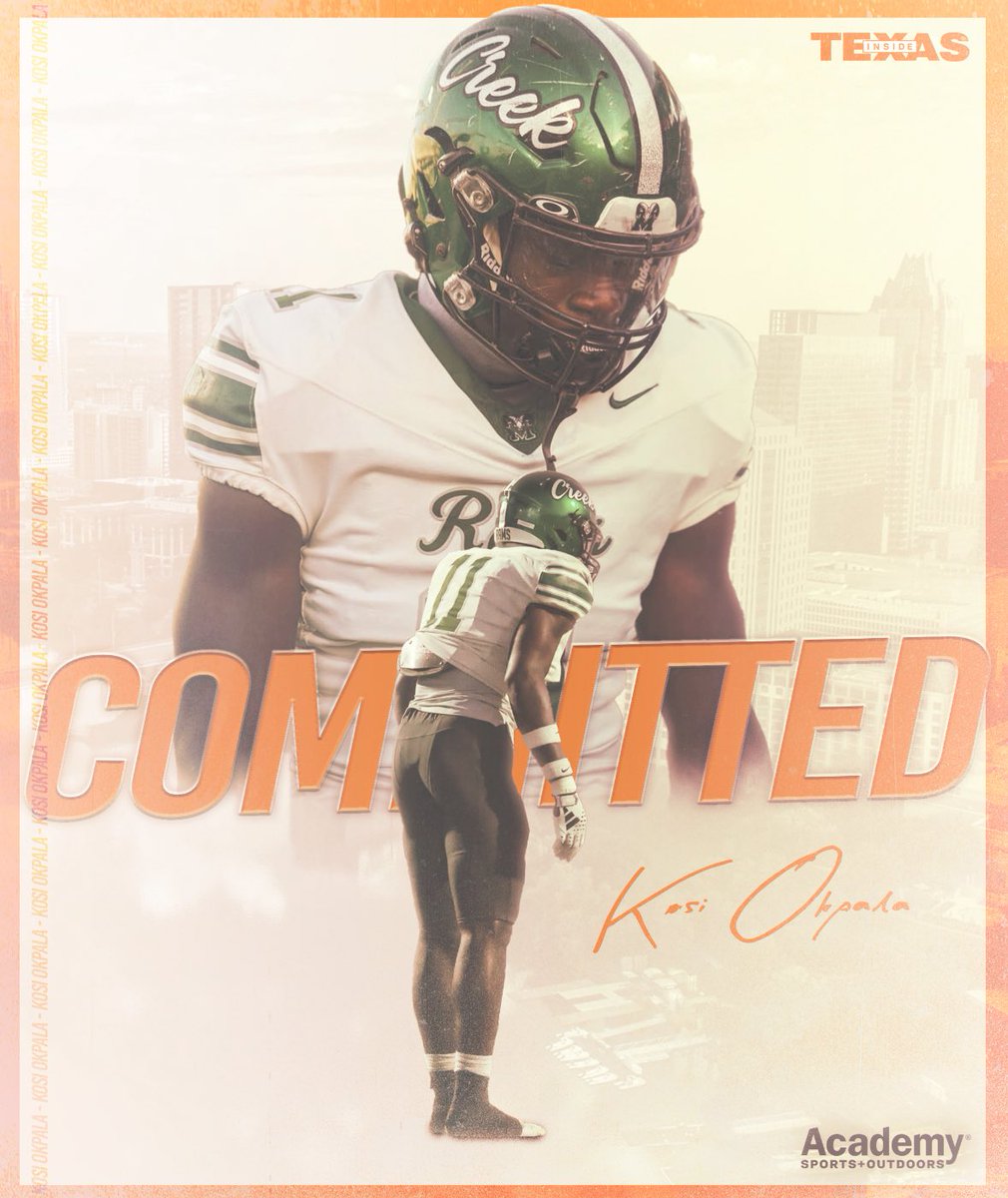 Justin Wells (@justinwells2424) on Twitter photo OKPALA PICKS BURNT ORANGE
2026 Katy (Texas) Mayde Creek four-star LB <a href="/Kosi_Okpala/">Kos! ‘26 OLB 🇳🇬</a> commits to Texas over Penn State, Miami, Baylor, others today.
Nice get for <a href="/CoachNansenUT/">Coach Johnny Nansen</a> this cycle.
STORY: on3.com/teams/texas-lo… fFREE) <a href="/InsideTexas/">Inside Texas</a> <a href="/Rivals/">Rivals</a> OKPALA PICKS BURNT ORANGE
2026 Katy (Texas) Mayde Creek four-star LB <a href="/Kosi_Okpala/">Kos! ‘26 OLB 🇳🇬</a> commits to Texas over Penn State, Miami, Baylor, others today.
Nice get for <a href="/CoachNansenUT/">Coach Johnny Nansen</a> this cycle.
STORY: on3.com/teams/texas-lo… fFREE) <a href="/InsideTexas/">Inside Texas</a> <a href="/Rivals/">Rivals</a>