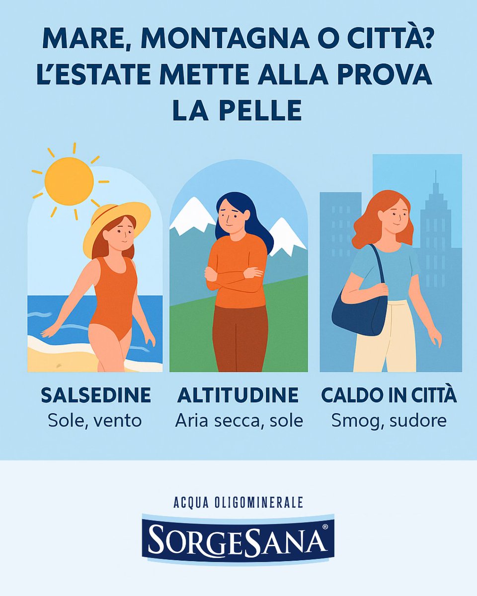 Mare, montagna o città? L’estate mette alla prova la pelle

Con Acqua Sorgesana, restare idratati è più semplice ovunque.

👉 sorgesanasalute.it/perche-le-vaca…

#estate2025 #curadellapelle #idratazioneinviaggio #acquasorgesana #viaggiareleggeri