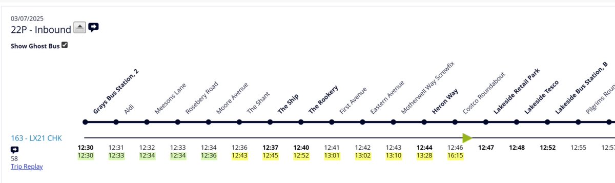 EnsignBusCo's tweet image. Total Madness 🤯.

This 22 bus left Grays on time and has been stuck in traffic for hours going nowhere!

This is why there are very few buses I’m afraid - the traffic is gridlocked around the Lakeside, Purfleet and Grays areas