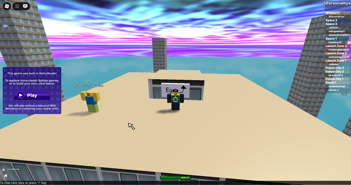 5Personalitys's tweet image. Shoutout to #RetroStudio for putting in some actual gameplay even if its short.

#TheHatch #TheHatchRoblox