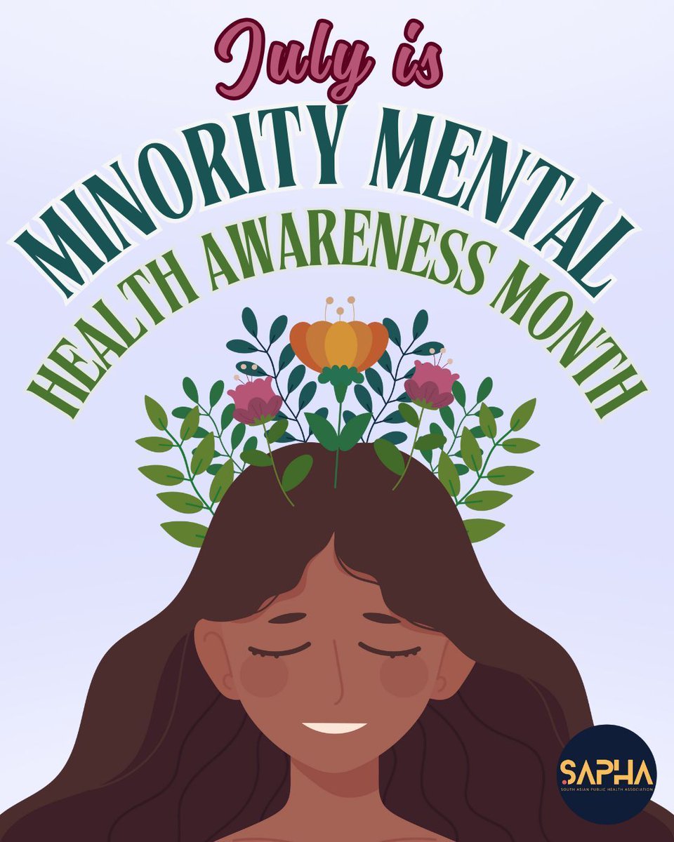 SAPHAinfo's tweet image. July is National Minority Mental Health Awareness Month 🧠💟 Mental health can be stigmatized in South Asian communities, so this is a gentle reminder than mental health IS public health. Check out our new Combatting Mental Health Misinformation toolkit: buff.ly/M97ry13
