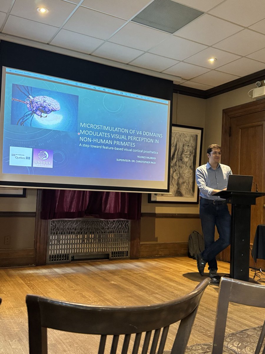 younesvalibeigi's tweet photo. Presented my PhD project at the Systems Neuroscience Seminar at McGill University. I discussed how targeted microstimulation of area V4 can bias visual perception during a decision-making task ... https://t.co/flwTpakaO8