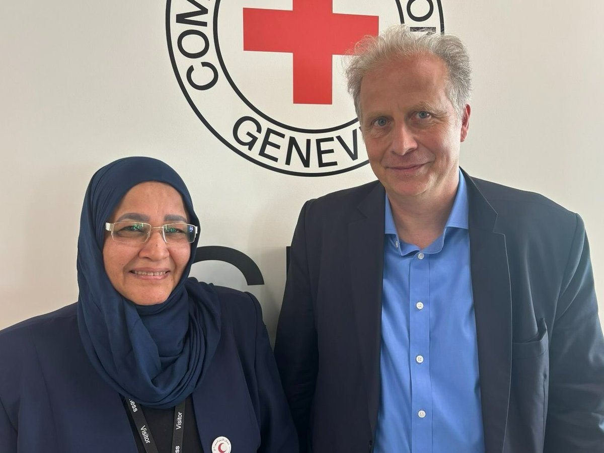 Privileged to meet Aida Al-Sayed Abdullah, Sec Gen of the Sudanese Red Crescent Society, during a visit to London hosted by <a href="/BritishRedCross/">British Red Cross 🧡</a>. The local response in Sudan is critical and despite huge challenges &amp; risks, brave <a href="/SRCS_SD/">الهلال الاحمر السوداني</a> teams are responding to the most urgent needs.