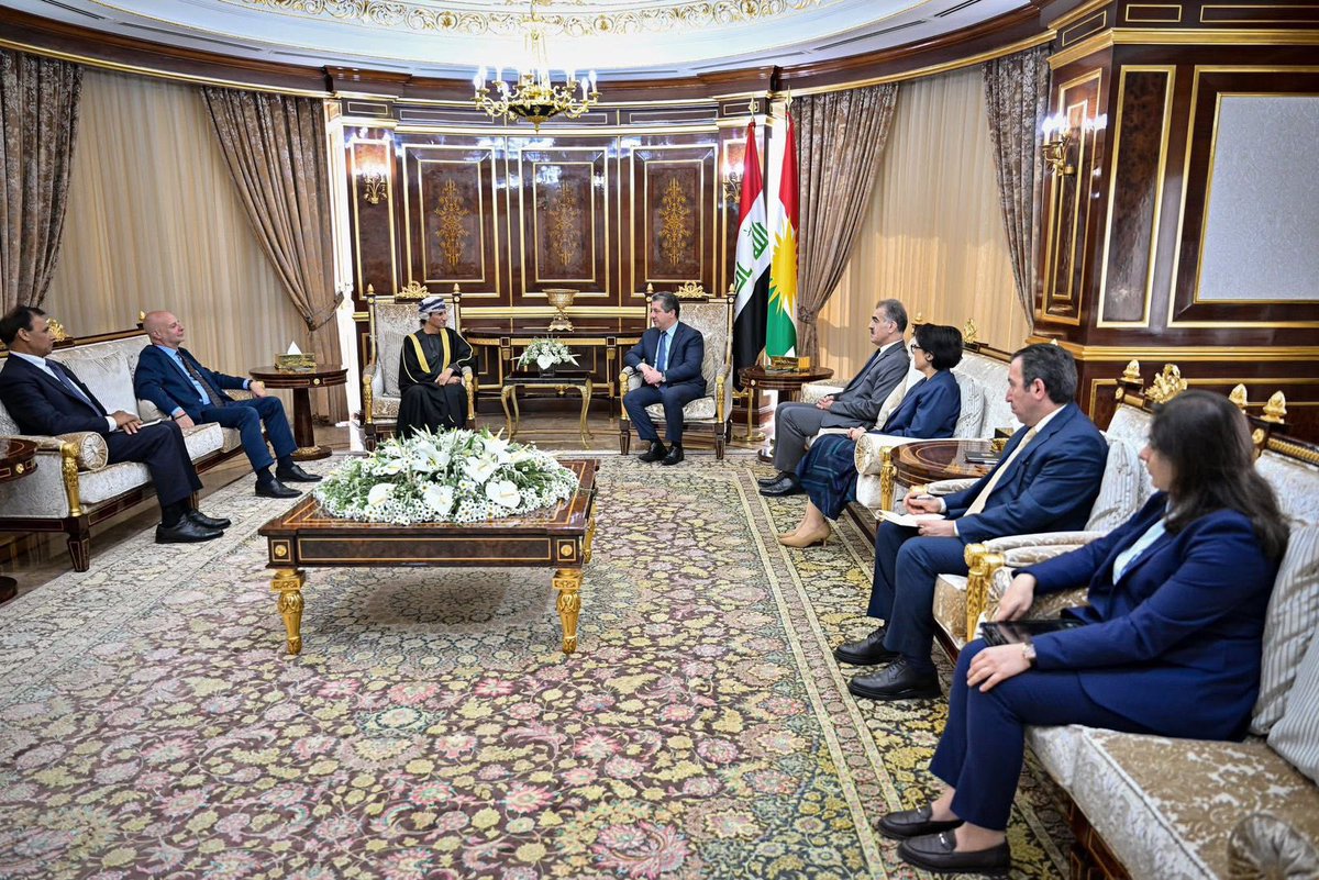 PM <a href="/masrourbarzani/">Masrour Barzani</a> and <a href="/UNIraq/">UNAMI</a> SRSG Mohamed Al Hassan discussed latest developments in Iraq and the wider region.

The meeting emphasized the importance of resolving outstanding issues between Erbil and Baghdad, particularly the rights and financial entitlements of our people.