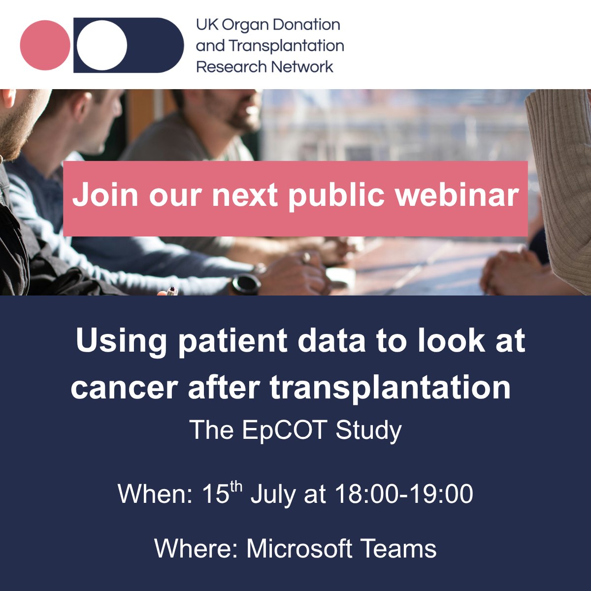 UKODTRN (@ukodtrn) on Twitter photo 📢Join our next public webinar
'Using patient data to look at cancer after transplantation: The EpCOT Study' with guest speaker <a href="/AdnanSharif1979/">Adnan Sharif</a>
Find out more here: ukodtrn.org/gi-events-for-…
#Patientdata #Cancer #Transplant 📢Join our next public webinar
'Using patient data to look at cancer after transplantation: The EpCOT Study' with guest speaker <a href="/AdnanSharif1979/">Adnan Sharif</a>
Find out more here: ukodtrn.org/gi-events-for-…
#Patientdata #Cancer #Transplant